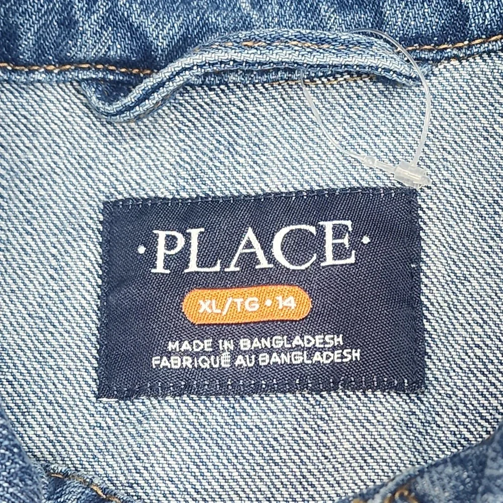 The‎ Children's Place Denim Jacket Blue Medium Wash Trucker Boys Size XL 14